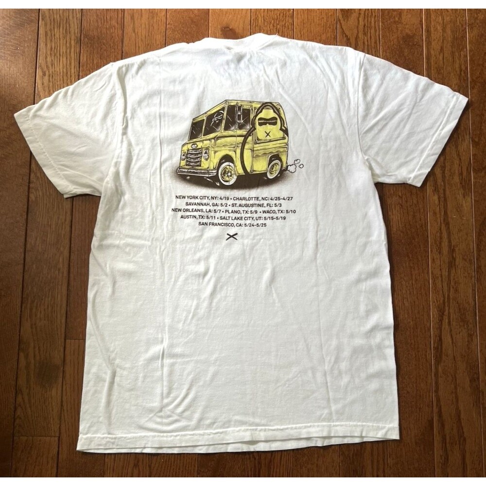 Comfort Colors Mens M White Heavyweight Trust The Bum Tour Graphic Tee Crew